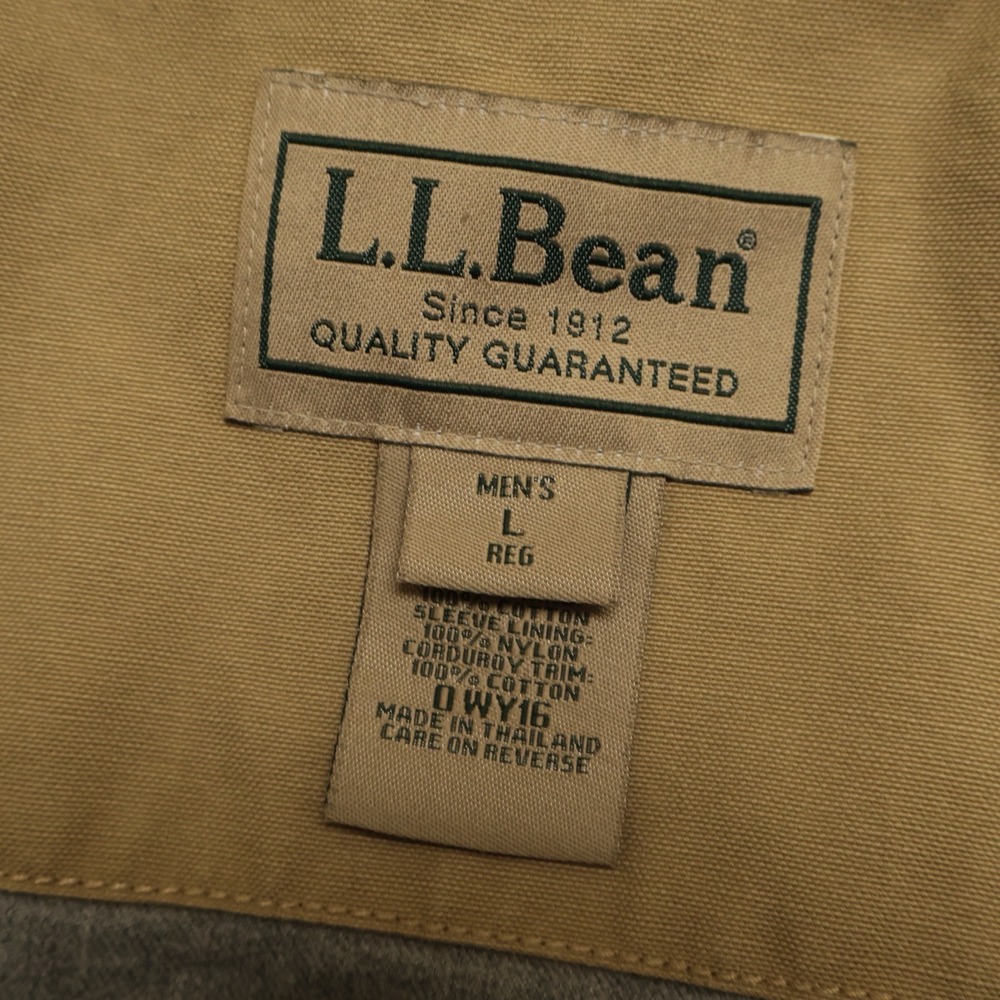 LL Bean Field Barn Coat Mens Large Regular Flannel Cotton Lined Chore - Picture 4 of 12